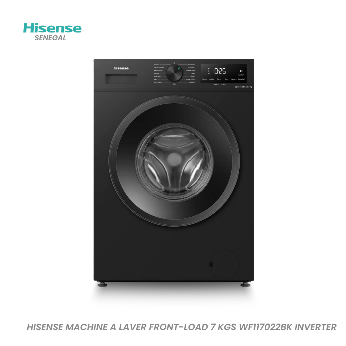Hisense Machine A Laver Front-Load 7 KGS WF117022BK Inverter