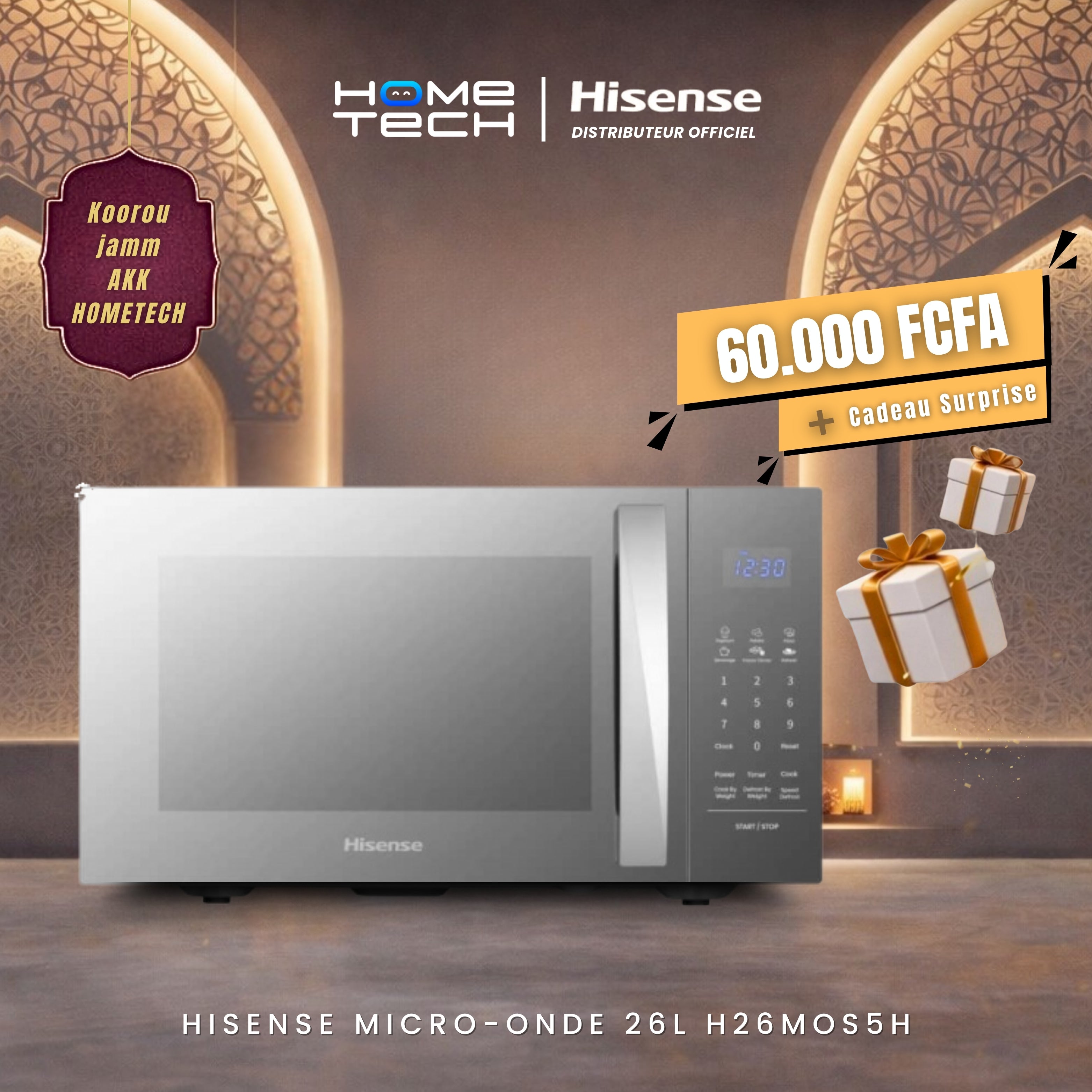 Hisense Micro-onde 26L H26mos5h