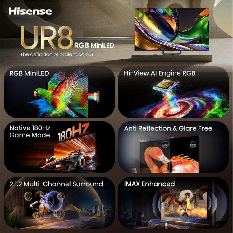 Hisense Led 85 UR8S Uled x Quantum-Dot 4k Rgb Mini-Led Ai