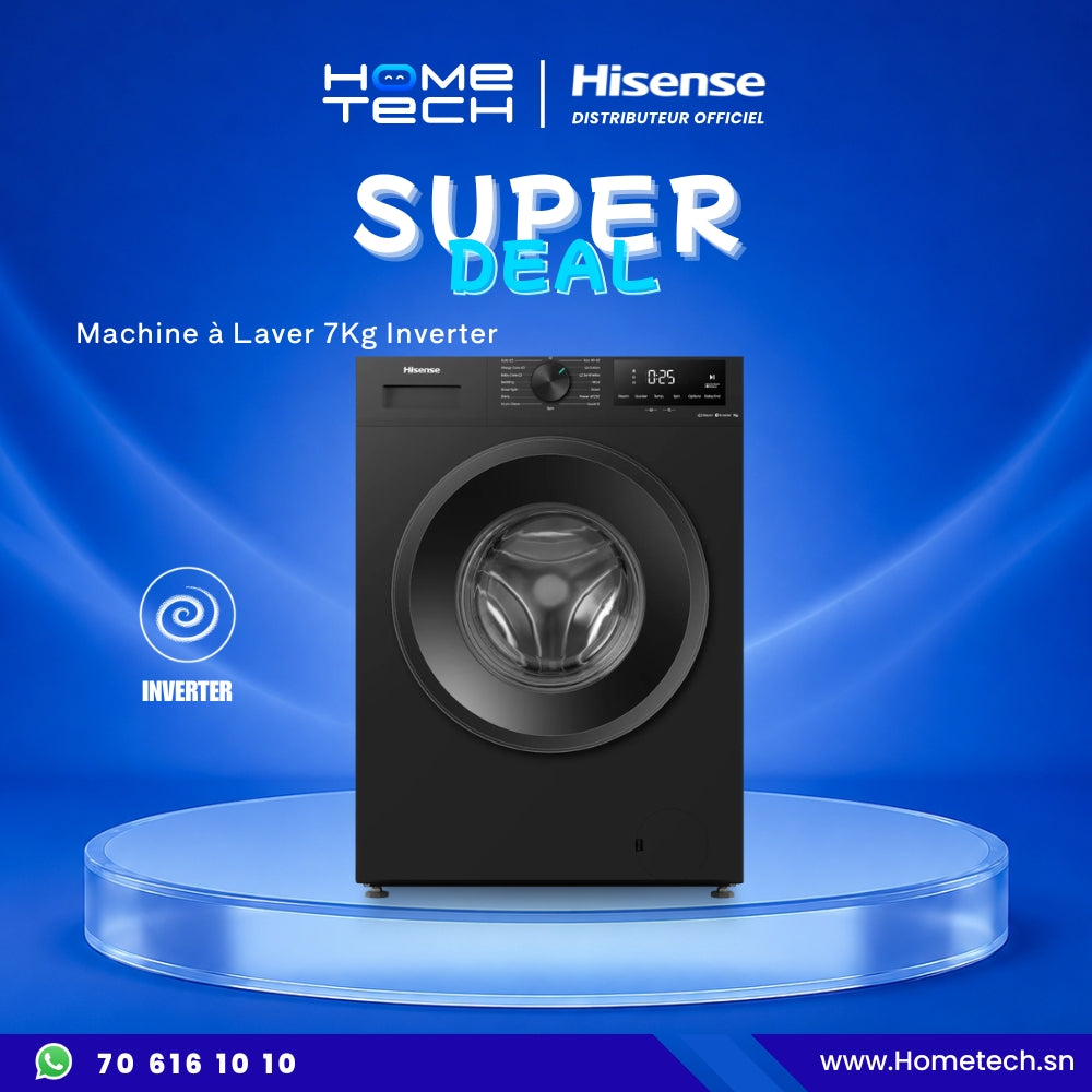 Hisense Machine A Laver Front-Load 7 KGS WF117022BK Inverter