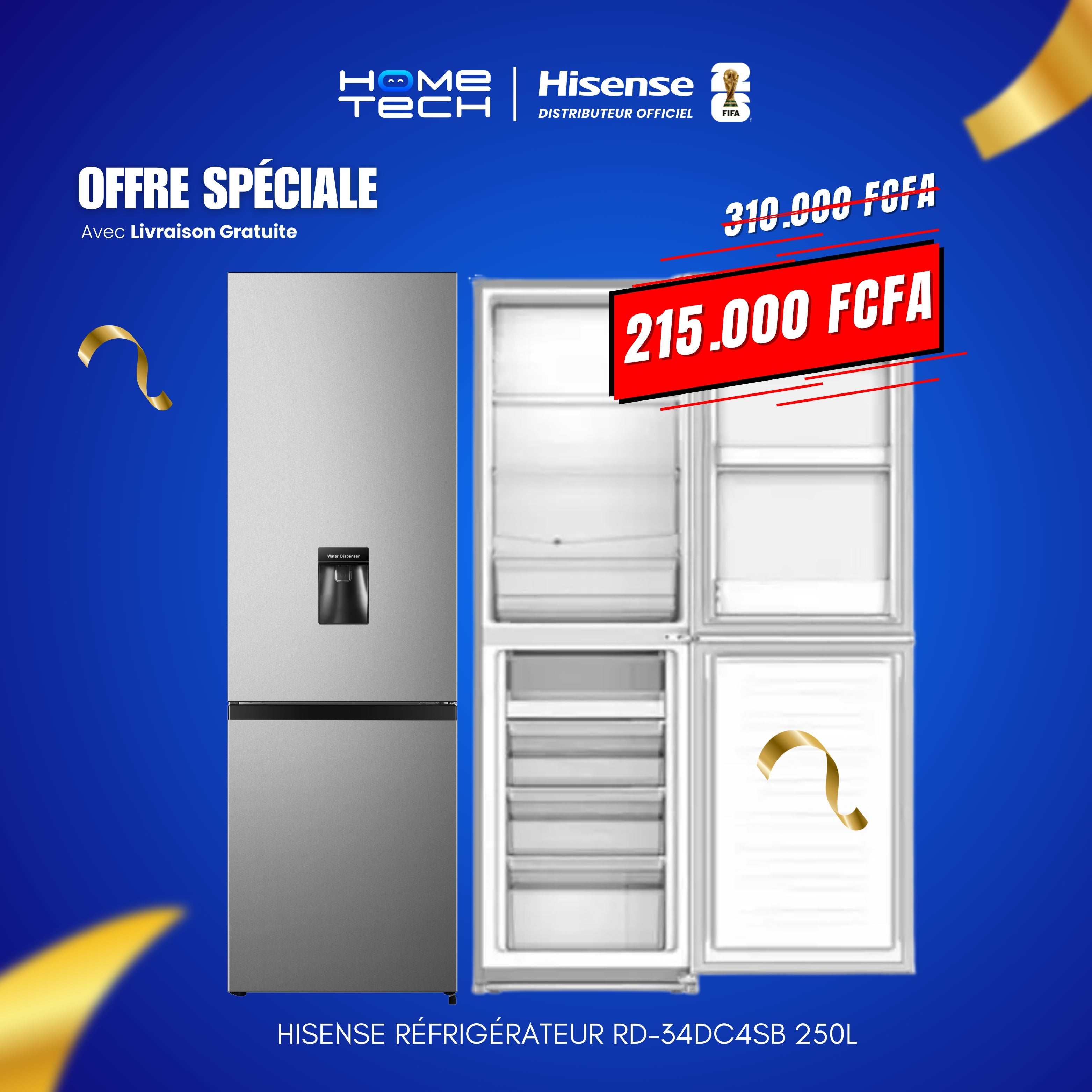 HISENSE REF COMB RD-34DC4SB 4 TR 250L FT