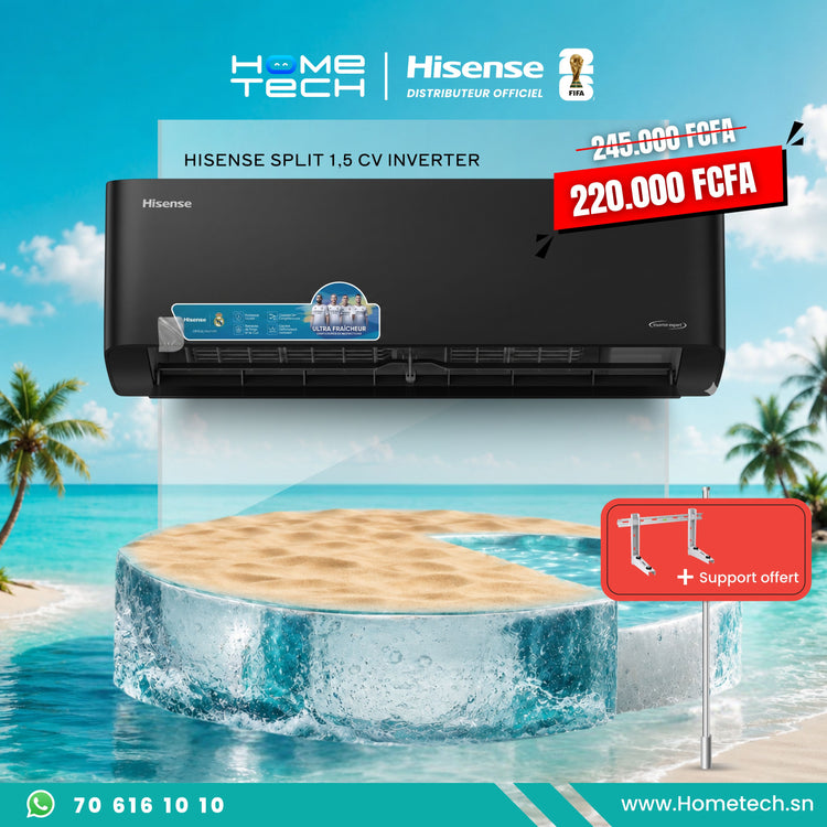 Hisense Split Inverter AS-12TW4SLUHBB R410A Noir Wifi