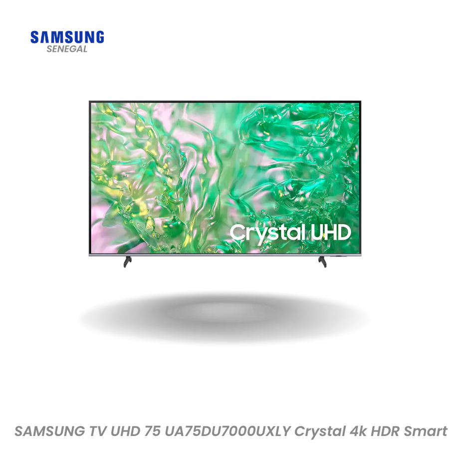 SAMSUNG TV UHD 75 UA75DU7000UXLY Crystal 4k HDR Smart Hometech SA