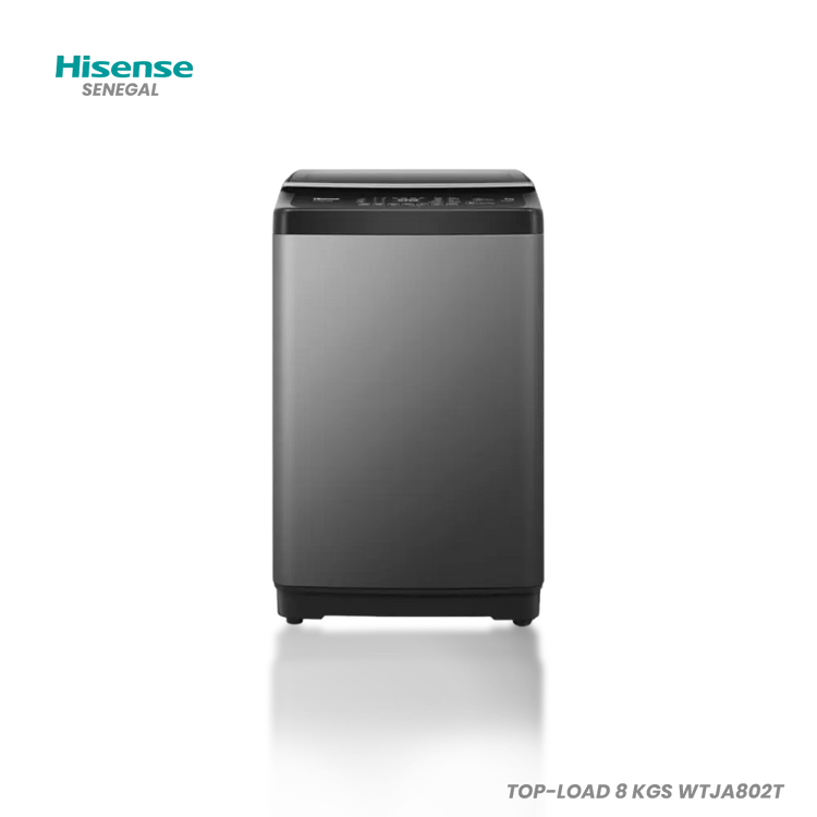 HISENSE MACHINE A LAVER TOP-LOAD 8 KGS WTJA802T Hometech SA