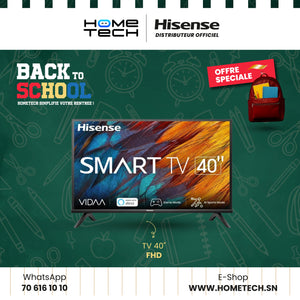 HISENSE TV 40A4K SMART VIDAA Hometech SA