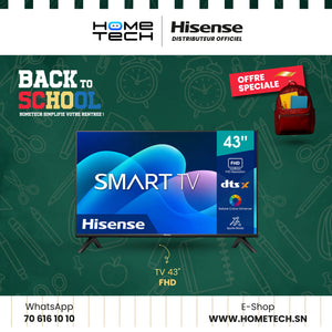 HISENSE TV 43A4K SMART VIDAA Hometech SA