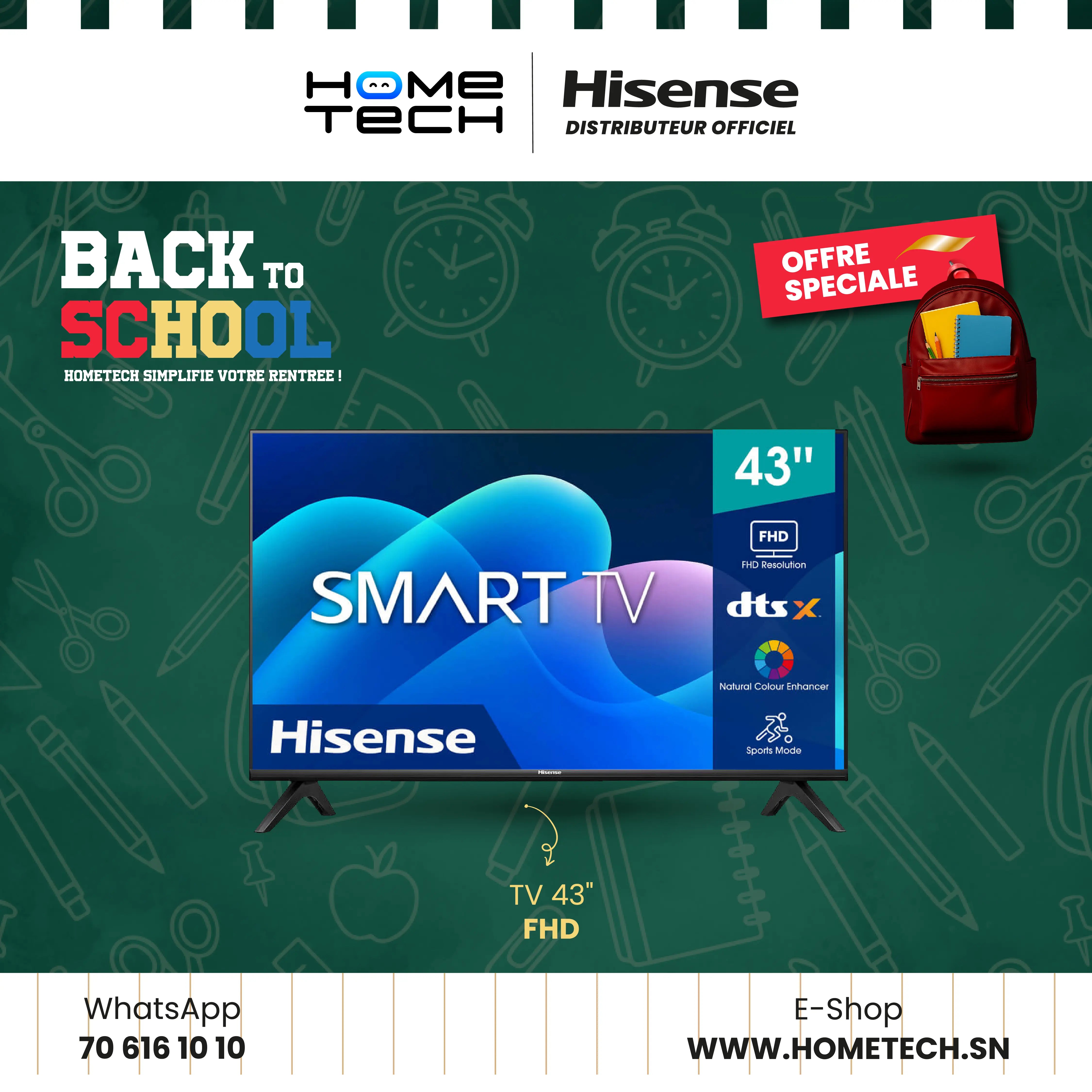 HISENSE TV 43A4K SMART VIDAA Hometech SA