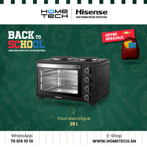 HISENSE FOUR ELECTRIQUE H28TOBKPKL16 28L NOIR Hometech SA