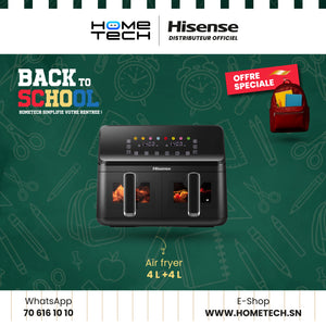 HISENSE AIR FRYER H08AFBK2S1 4L+4L Hometech SA